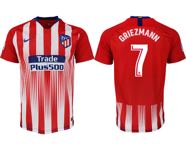 2018 19 Atletico Madrid 7 GRIEZMANN Home Thailand Soccer Jersey