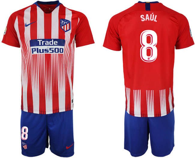2018 19 Atletico Madrid 8 SAUL Home Soccer Jersey