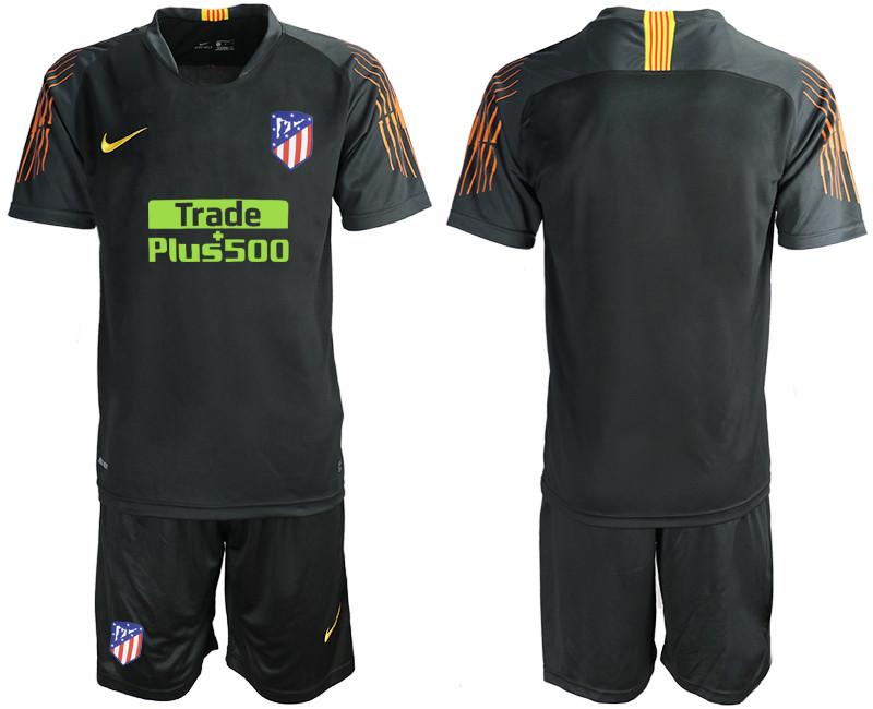 2018 19 Atletico Madrid Black Goalkeeper Soccer Jersey