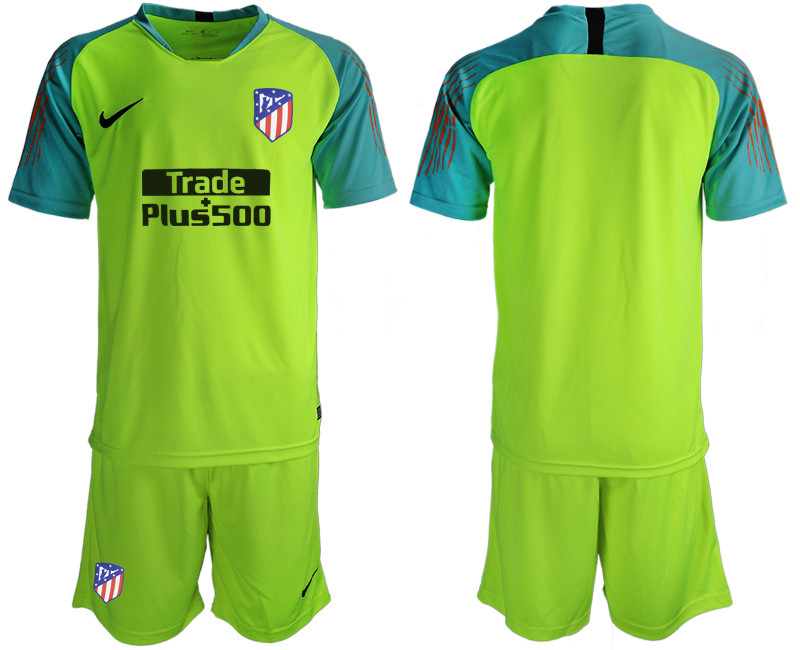 2018 19 Atletico Madrid Fluorescent Green Goalkeeper Soccer Jersey