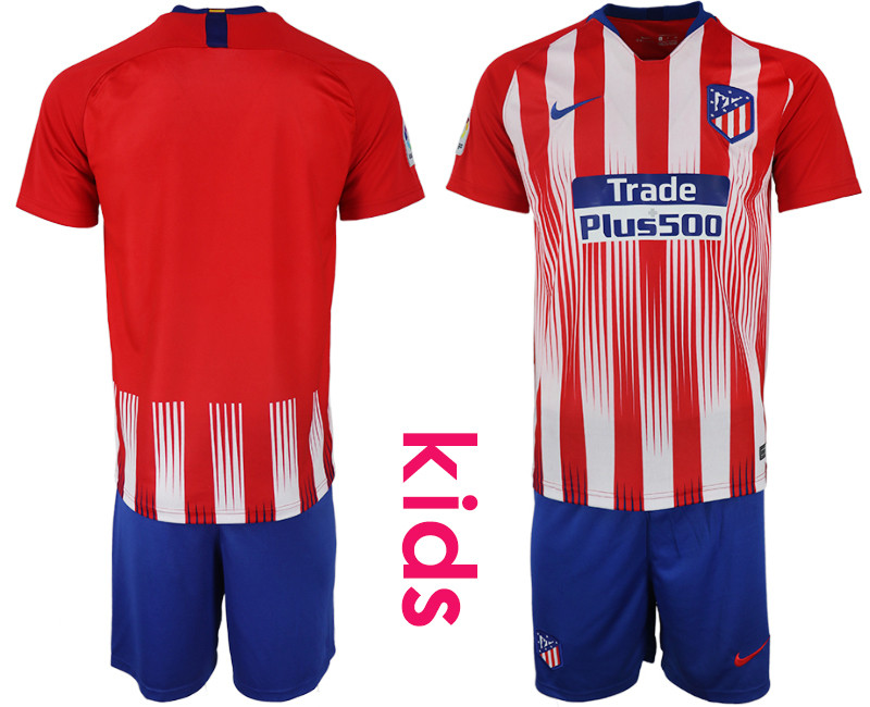 2018 19 Atletico Madrid Home Youth Soccer Jersey