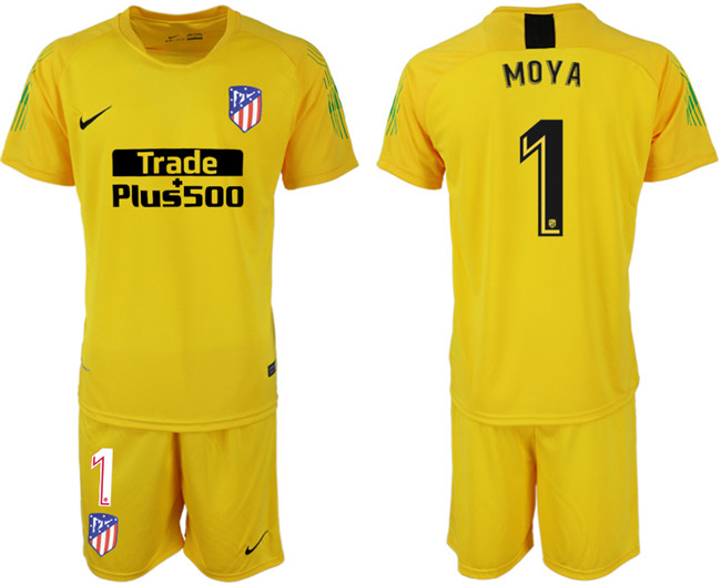 2018 19 Atletico Madrid Yellow Goalkeeper Soccer Jersey
