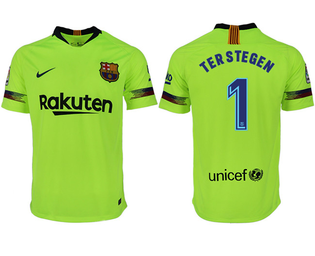 2018 19 Barcelona 1 TER STEGEN Away Thailand Soccer Jersey