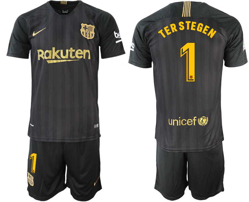 2018 19 Barcelona 1 TER STEGEN Black Training Jersey