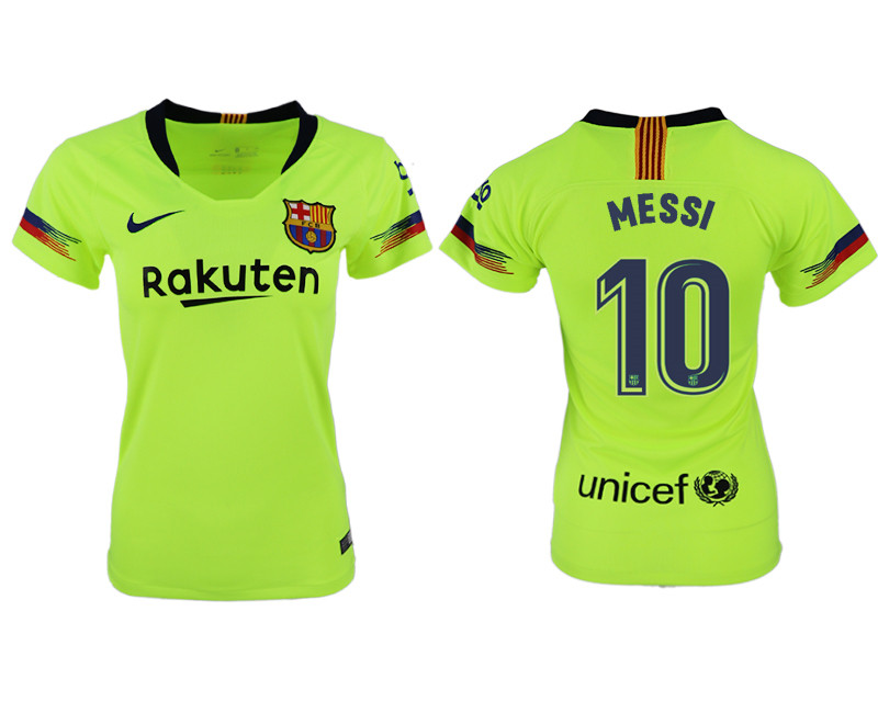 2018 19 Barcelona 10 MESSI Away Women Soccer Jersey