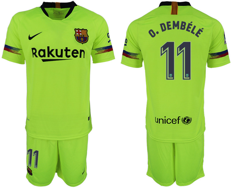 2018 19 Barcelona 11 O. DEMBELE Away Soccer Jersey