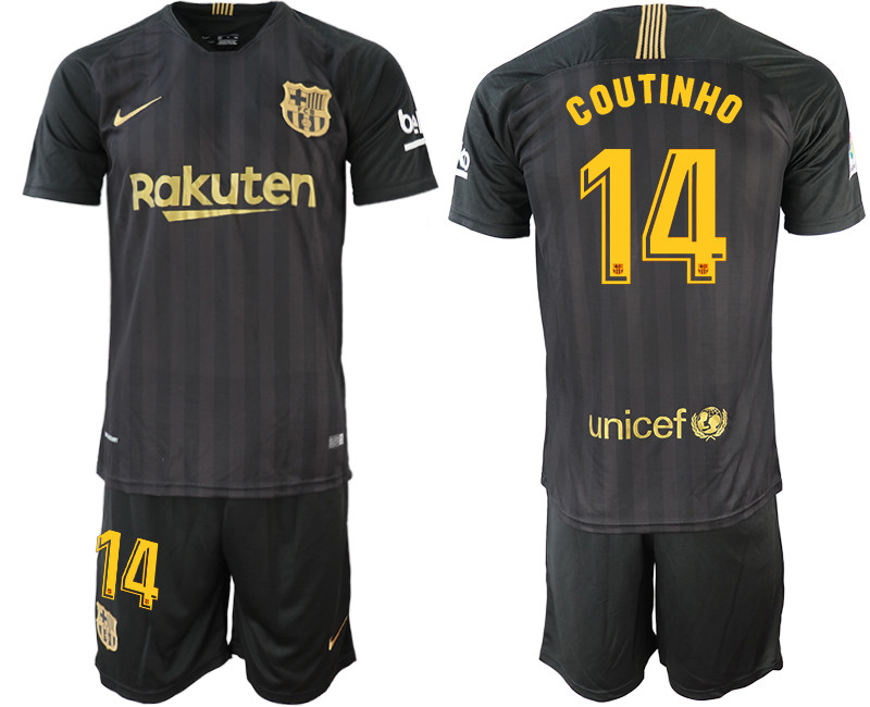 2018 19 Barcelona 14 COUTINHO Black Training Jersey