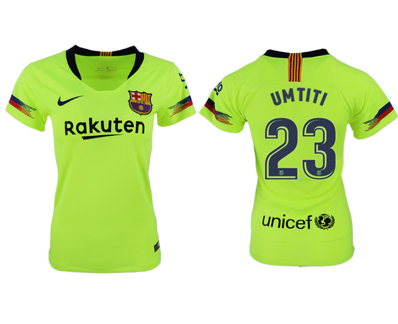 2018 19 Barcelona 23 UMTITI Away Women Soccer Jersey