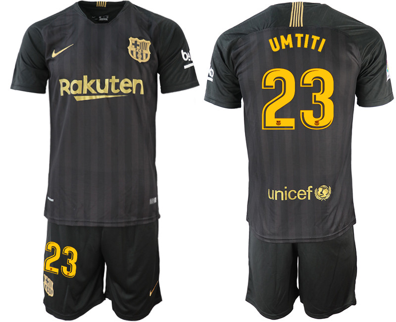 2018 19 Barcelona 23 UMTITI Black Training Jersey