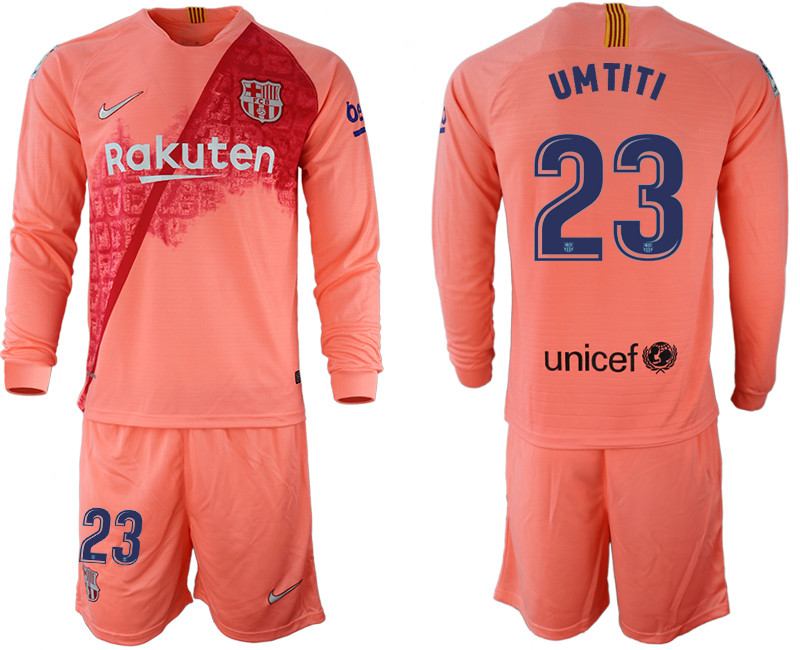 2018 19 Barcelona 23 UMTITI Third Away Long Sleeve Soccer Jersey