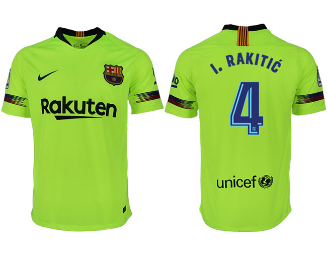 2018 19 Barcelona 4 I. RAKITIC Away Thailand Soccer Jersey