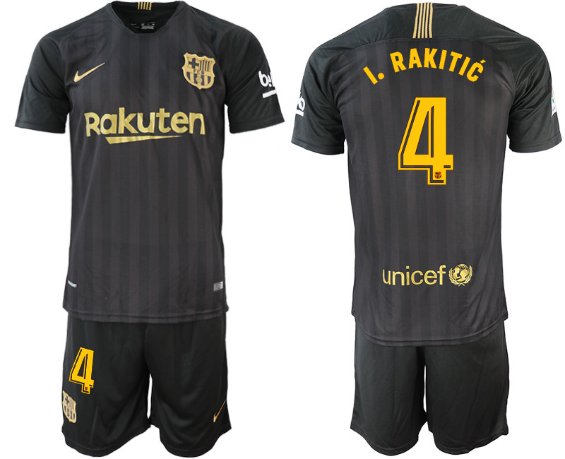 2018 19 Barcelona 4 I. RAKITIC Black Training Jersey