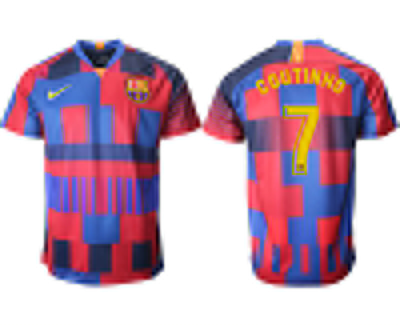2018 19 Barcelona 7 COUTINHO 20th Anniversary Stadium Soccer Jersey