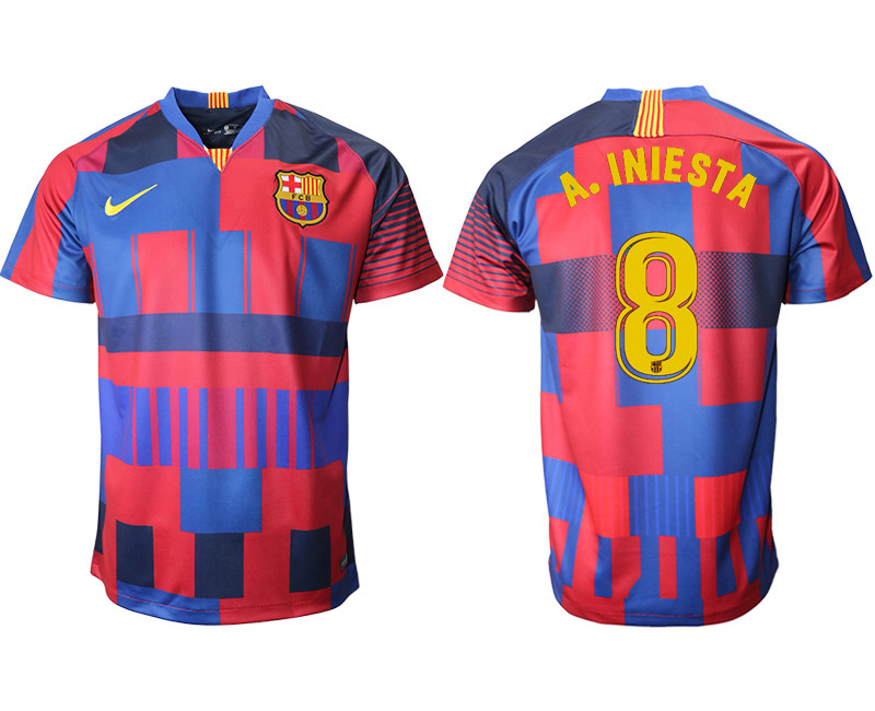 2018 19 Barcelona 8 A. INIESTA 20th Anniversary Stadium Soccer Jersey