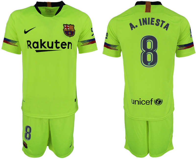 2018 19 Barcelona 8 A. INIESTA Away Soccer Jersey