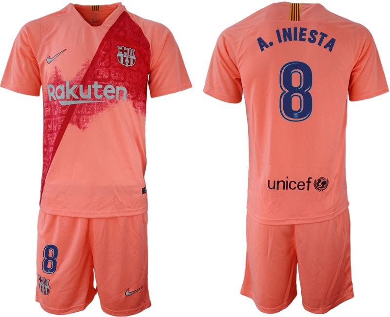 2018 19 Barcelona 8 A. INIESTA Third Away Soccer Jersey