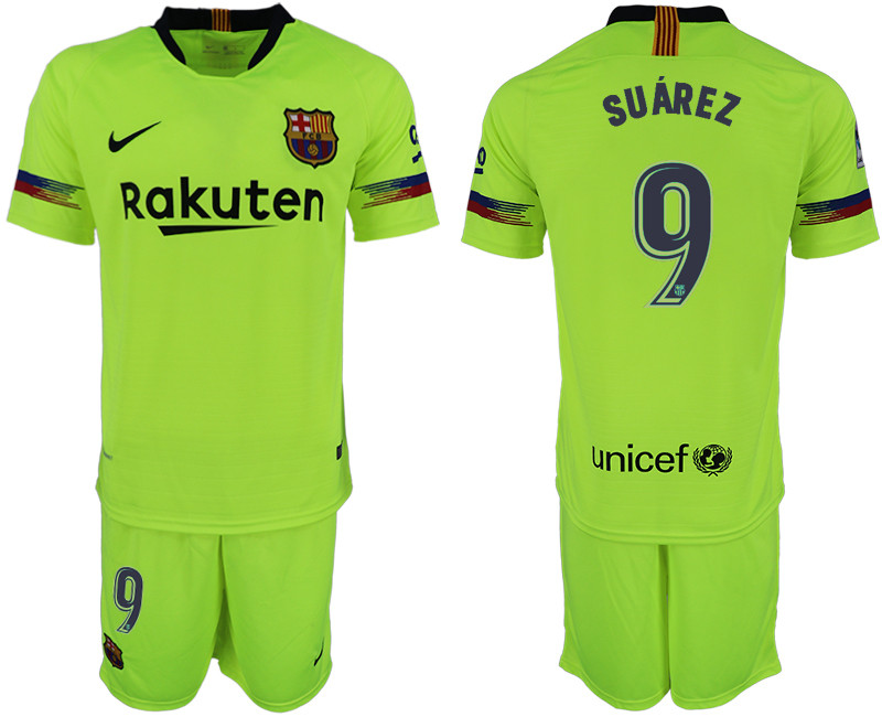 2018 19 Barcelona 9 SUAREZ Away Soccer Jersey