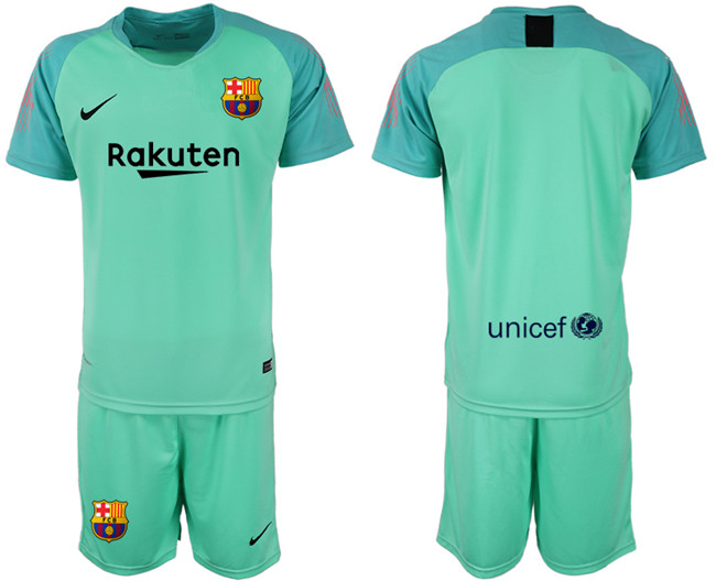 2018 19 Barcelona Green Goalkeeper Soccer Jersey