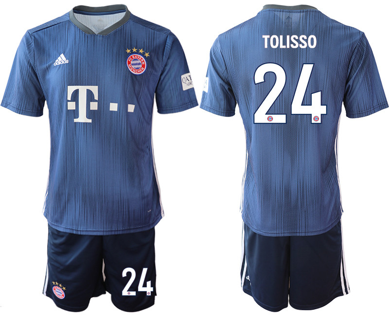 2018 19 Bayern Munich 24 TOLISSO Third Away Soccer Jersey