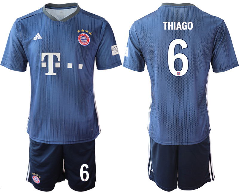 2018 19 Bayern Munich 6 THIAGO Third Away Soccer Jersey