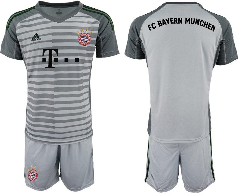 2018 19 Bayern Munich Gray Goalkeeper Soccer Jersey