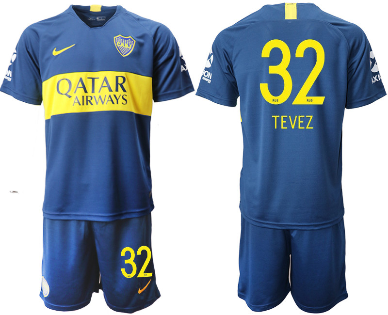 2018 19 Boca Juniors 32 TEVEZ Home Soccer Jersey