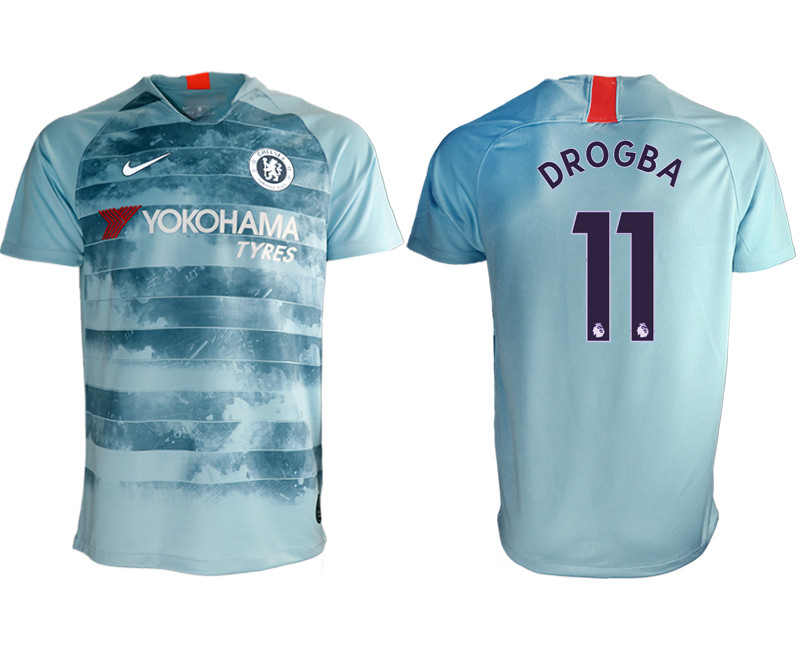 2018 19 Chelsea 11 DROGBA Third Away Thailand Soccer Jersey