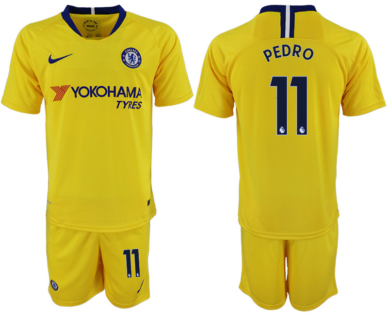 2018 19 Chelsea 11 PEDRO Away Soccer Jersey