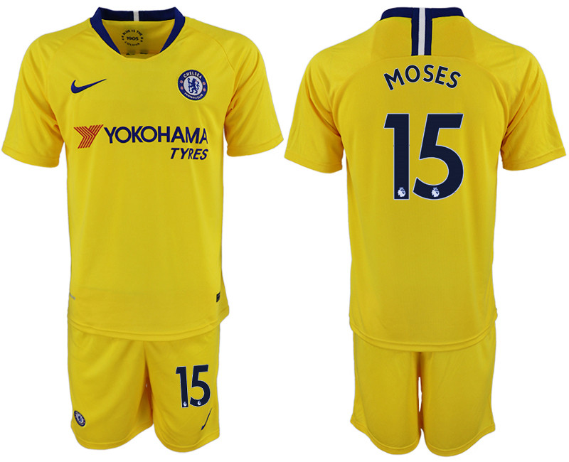 2018 19 Chelsea 15 MOSES Away Soccer Jersey