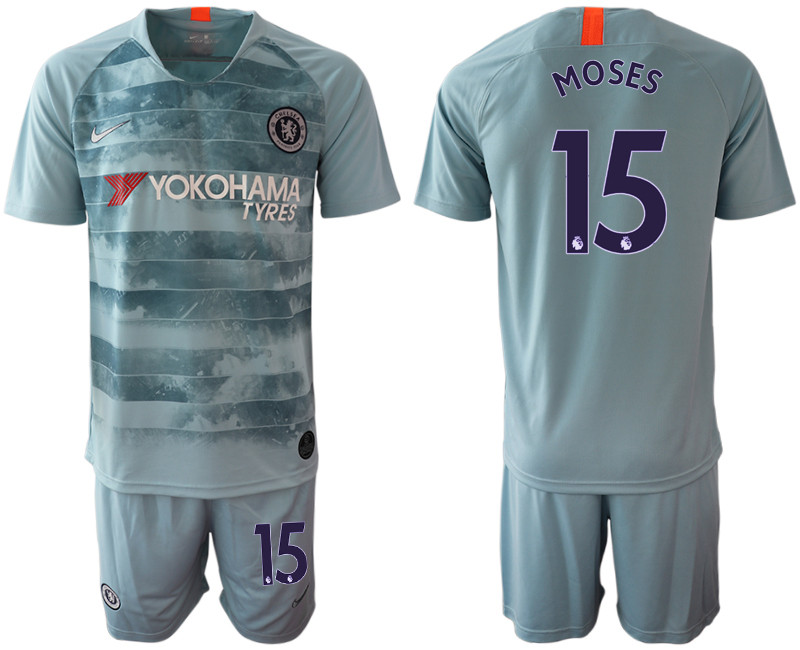2018 19 Chelsea 15 MOSES Third Away Soccer Jersey
