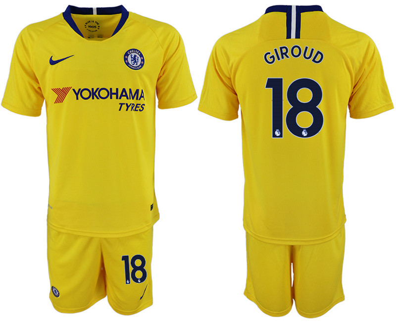 2018 19 Chelsea 18 GIROUD Away Soccer Jersey