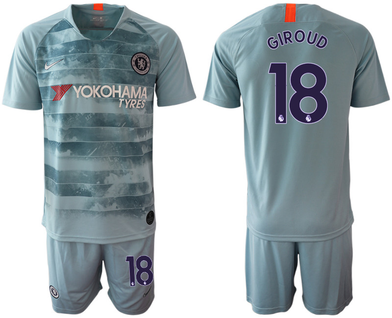 2018 19 Chelsea 18 GIROUD Third Away Soccer Jersey