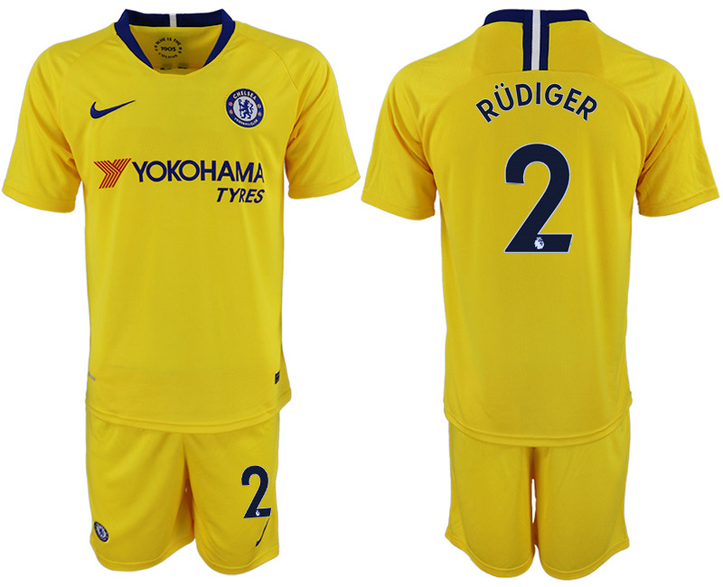 2018 19 Chelsea 2 RUDIGER Away Soccer Jersey