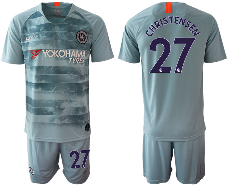 2018 19 Chelsea 27 CHRISTENSEN Third Away Soccer Jersey