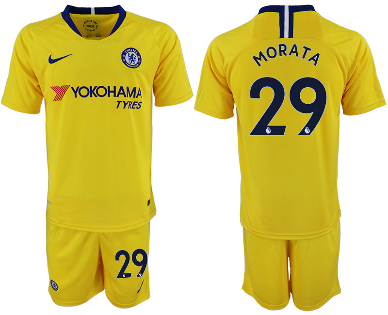 2018 19 Chelsea 29 MORATA Away Soccer Jersey