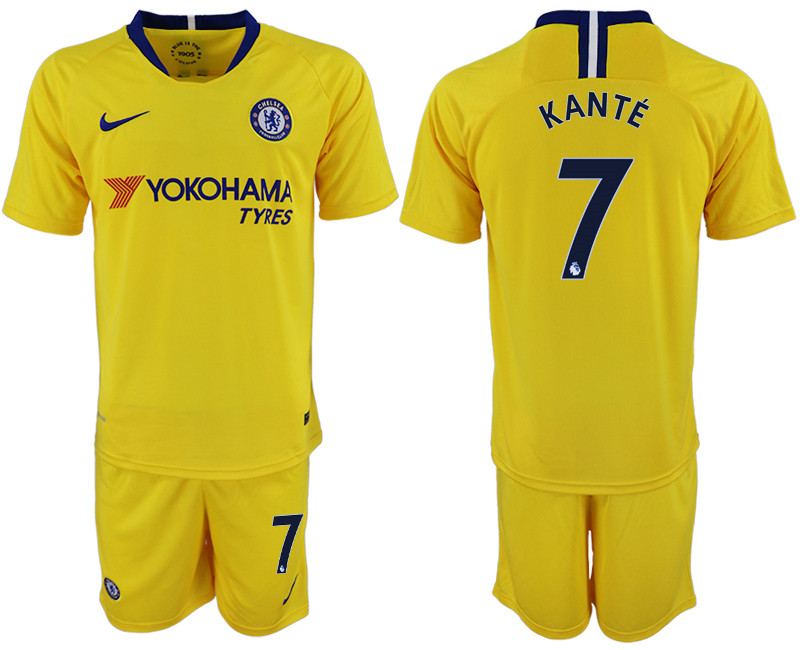 2018 19 Chelsea 7 KANTE Away Soccer Jersey