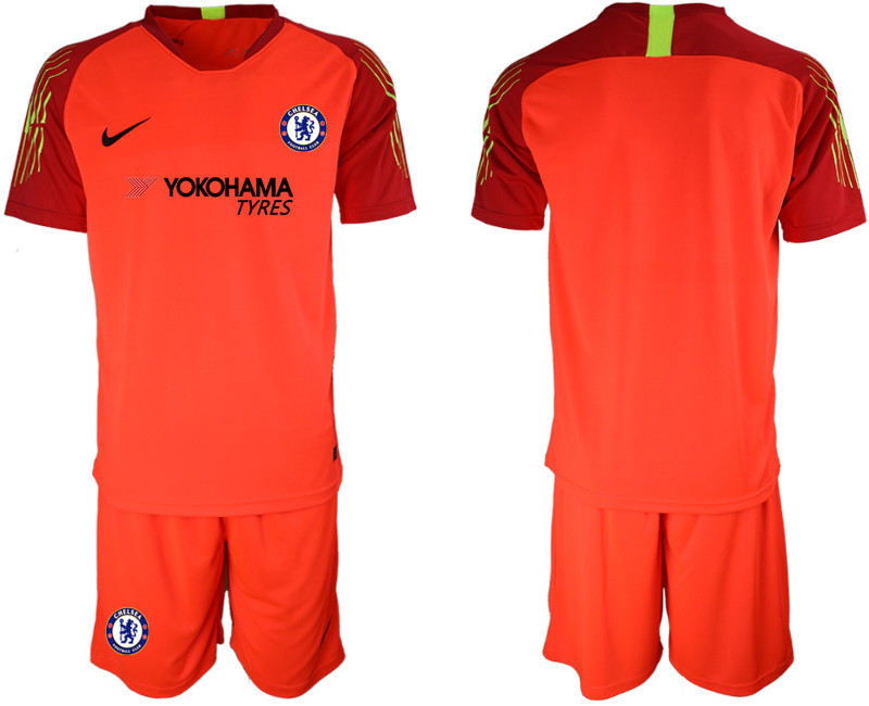 2018 19 Chelsea Red Goalkeeper Soccer Jersey