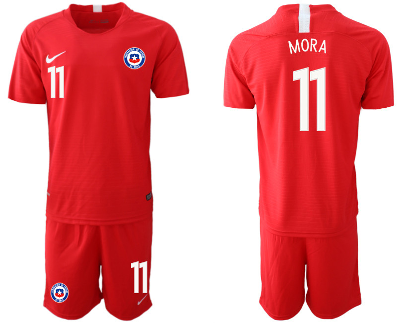 2018 19 Chile 11 MORA Home Soccer Jersey