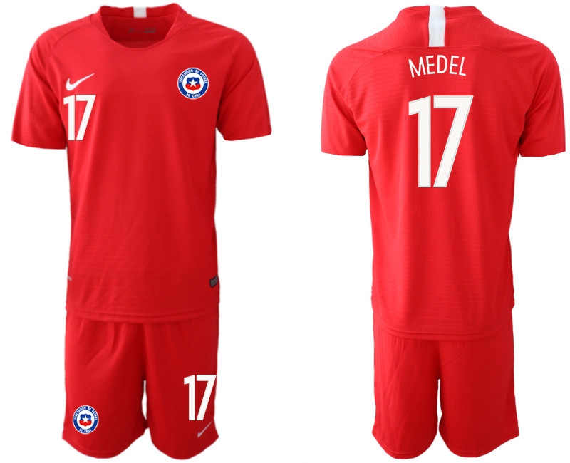 2018 19 Chile 17 MEDEL Home Soccer Jersey