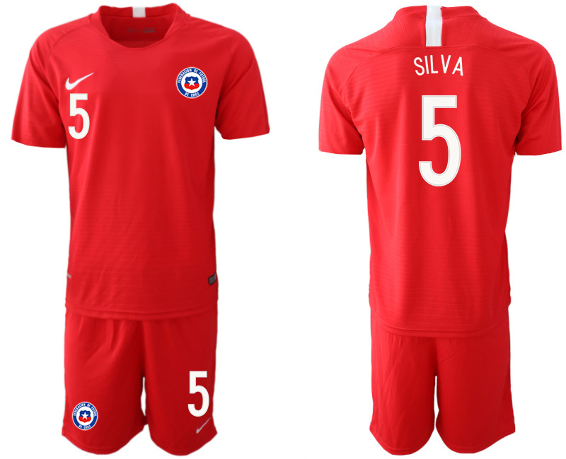 2018 19 Chile 5 SILVA Home Soccer Jersey