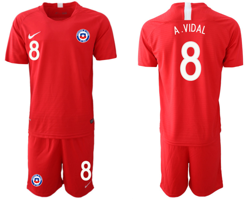2018 19 Chile 8 A. VIDAL Home Soccer Jersey