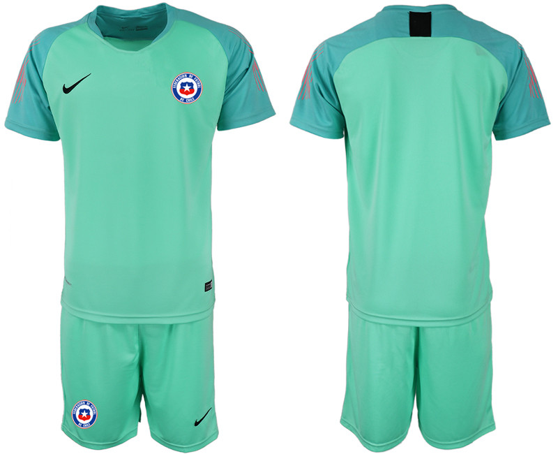 2018 19 Chile Green Goalkeeper Soccer Jersey