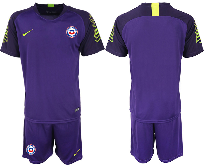 2018 19 Chile Purple Goalkeeper Soccer Jersey