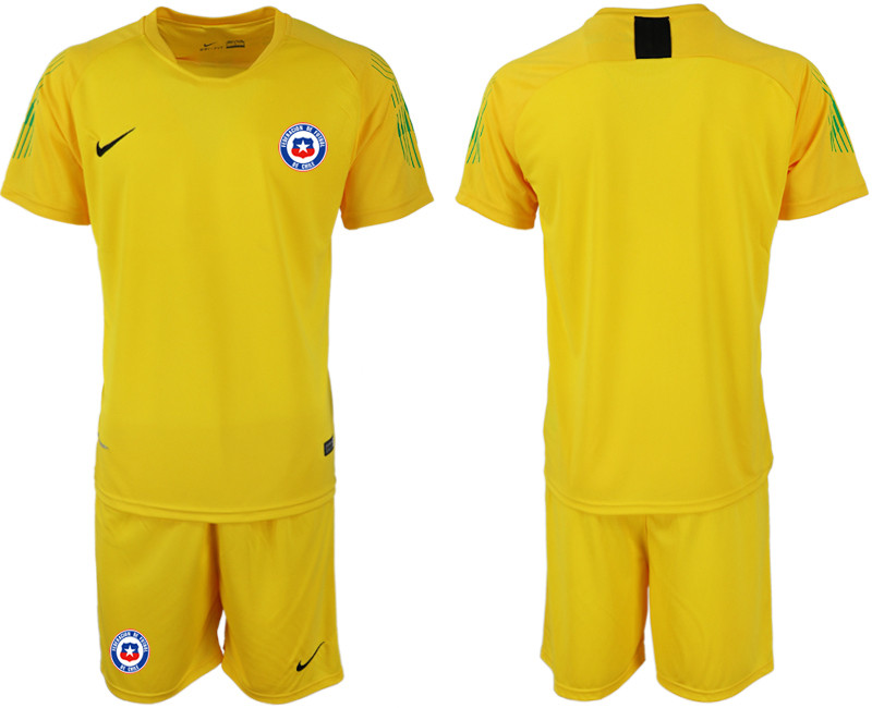 2018 19 Chile Yellow Goalkeeper Soccer Jersey