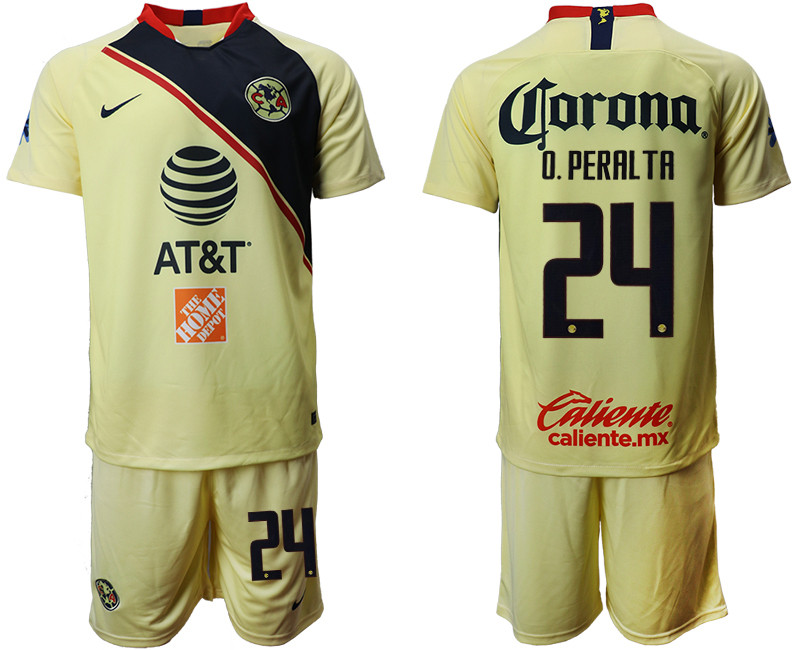 2018 19 Club America 24 O.PERALTA Home Soccer Jersey