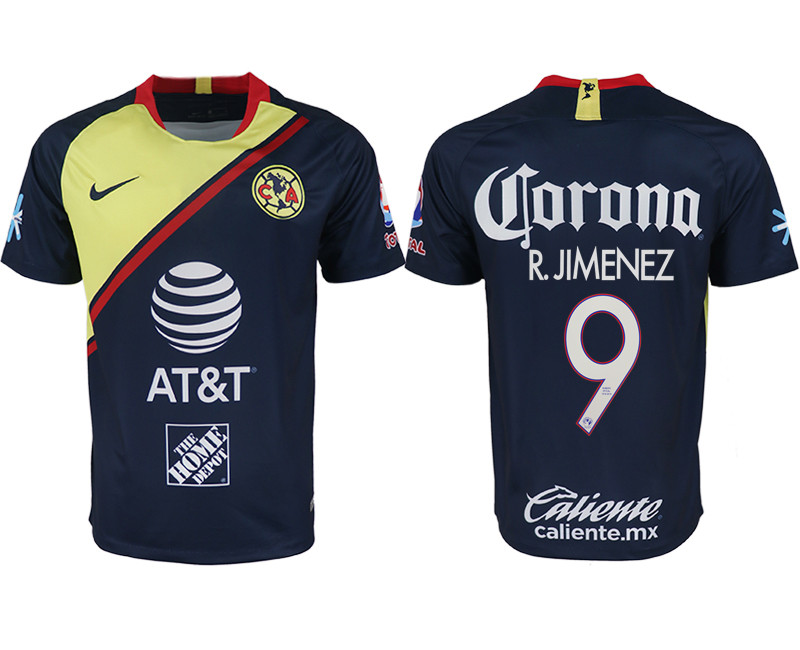 2018 19 Club America 9 R.JIMENEZ Away Soccer Jersey