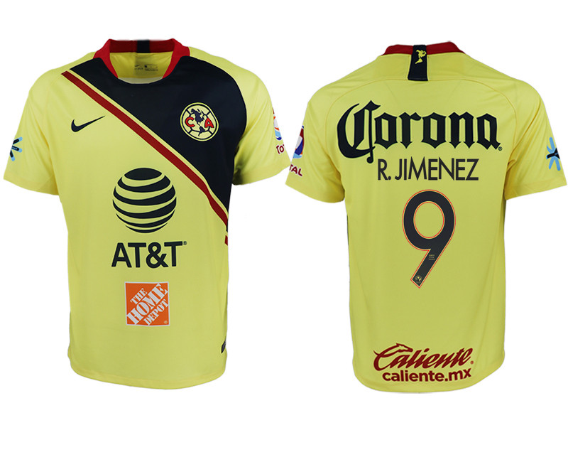 2018 19 Club America 9 R.JIMENEZ Home Soccer Jersey