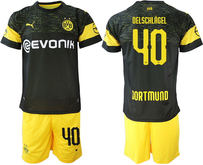 2018 19 Dortmund 40 OELSCHLAGEL Away Soccer Jersey