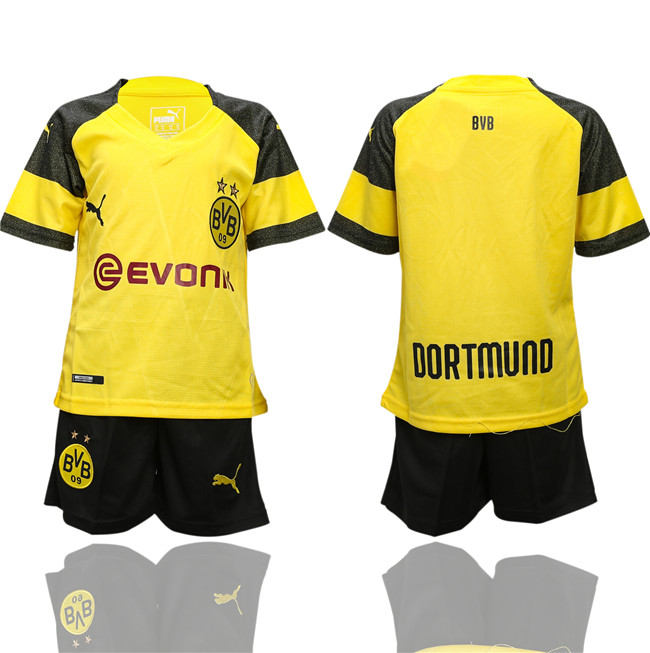 2018 19 Dortmund Home Youth Soccer Jersey