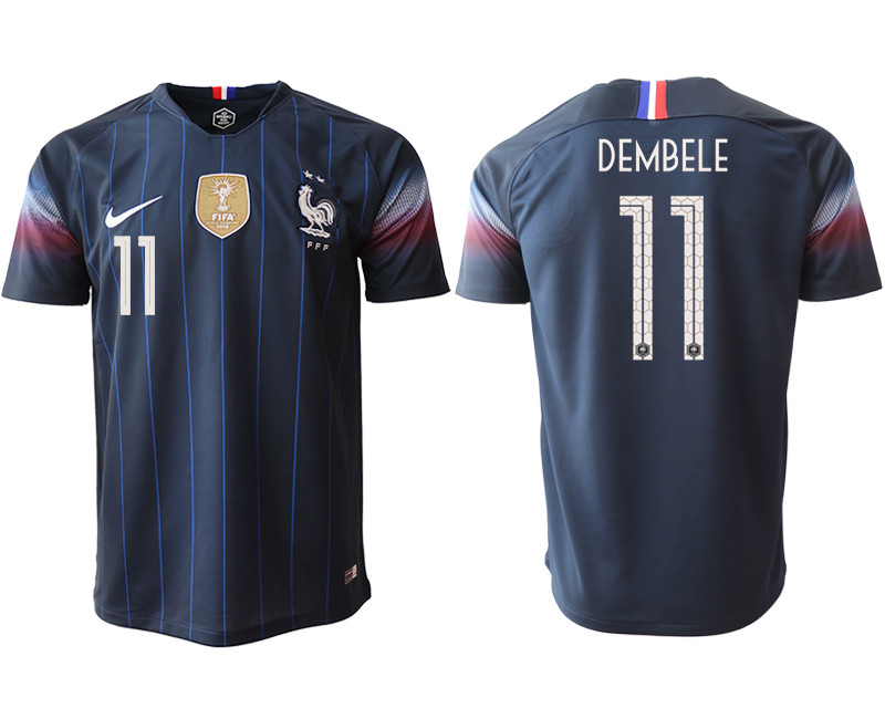 2018 19 France 11 DEMBELE Home Thailand Soccer Jersey